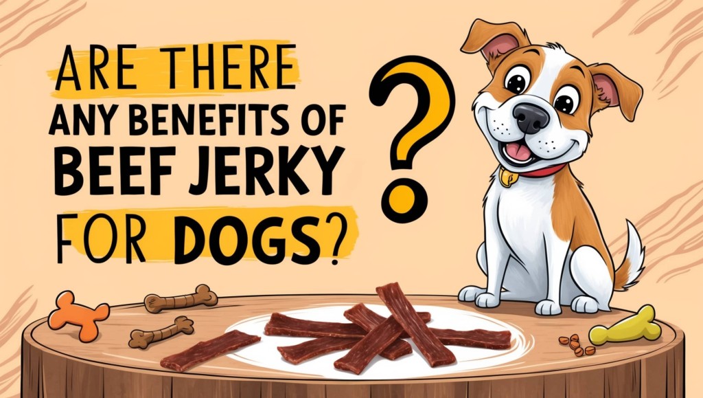 Are there any benefits of beef jerky for dogs - potential nutritional value and risks.