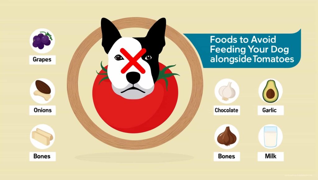 Foods to avoid feeding dogs with tomatoes - unsafe food combinations for dogs