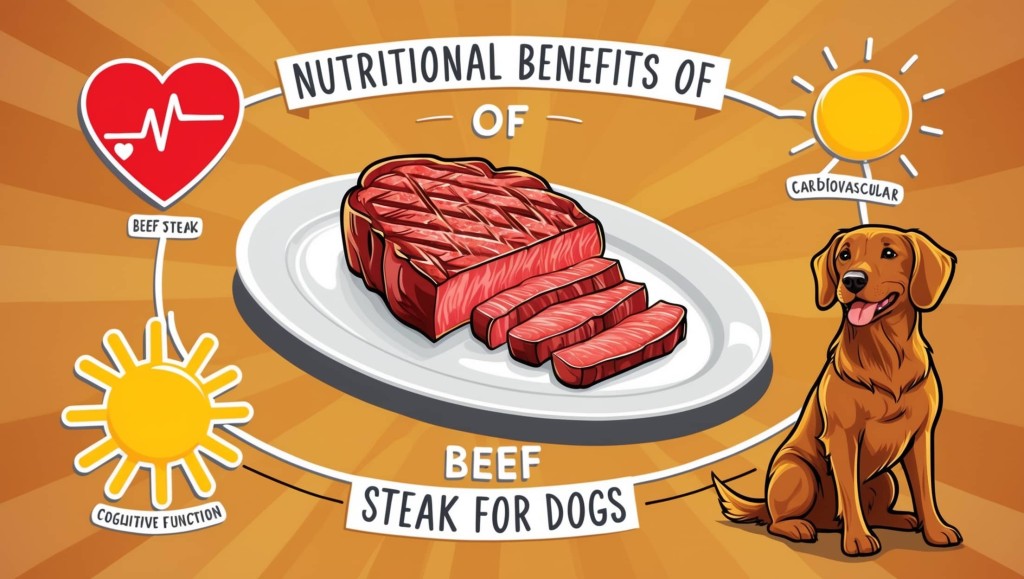 Nutritional benefits of beef steak for dogs - protein-rich, healthy treat options.